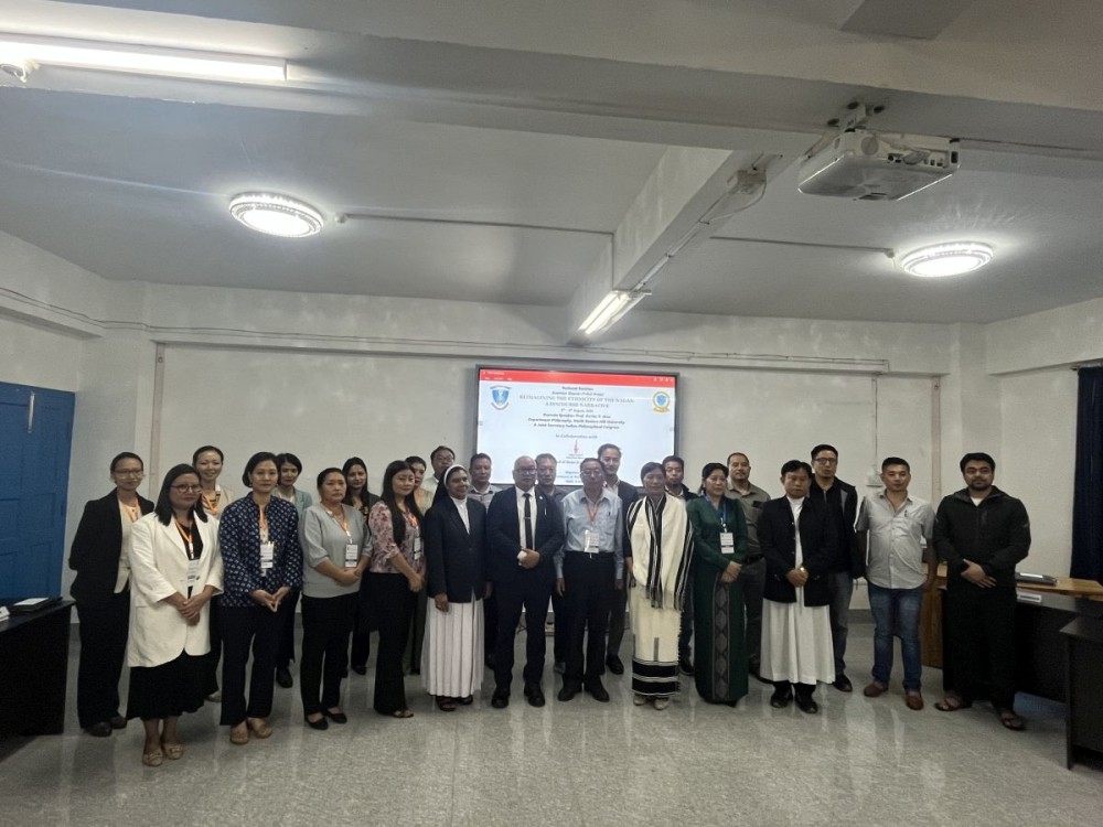 Resource persons along with college management and staff members at the valedictory session of the four day national seminar.